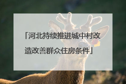 河北持续推进城中村改造改善群众住房条件