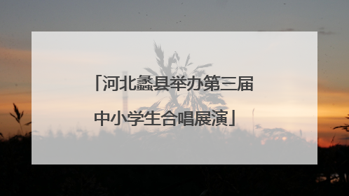 河北蠡县举办第三届中小学生合唱展演