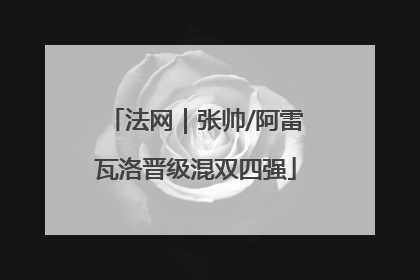 法网｜张帅/阿雷瓦洛晋级混双四强