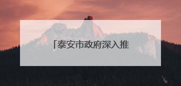 泰安市政府深入推行科技特派员制度