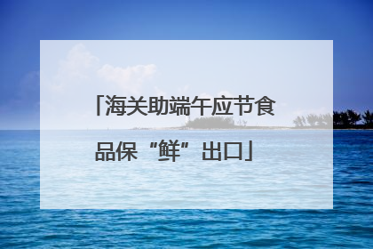海关助端午应节食品保“鲜”出口