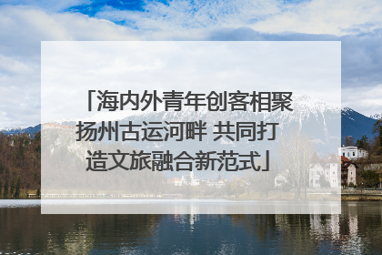 海内外青年创客相聚扬州古运河畔 共同打造文旅融合新范式