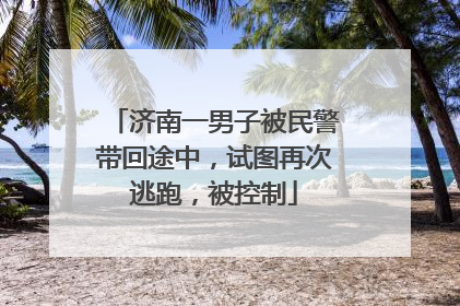 济南一男子被民警带回途中，试图再次逃跑，被控制