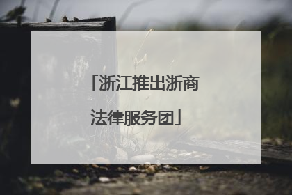 浙江推出浙商法律服务团