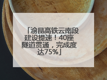 渝昆高铁云南段建设提速！40座隧道贯通，完成度达75%