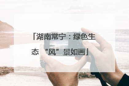 湖南常宁：绿色生态 “风”景如画