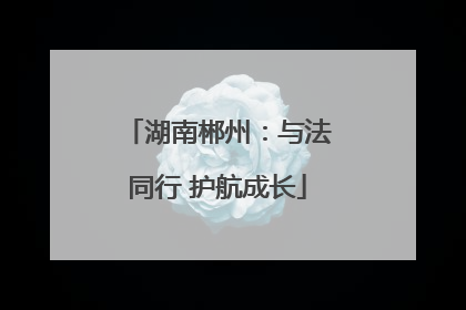 湖南郴州：与法同行 护航成长