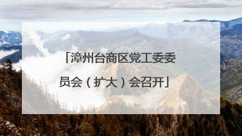 漳州台商区党工委委员会（扩大）会召开