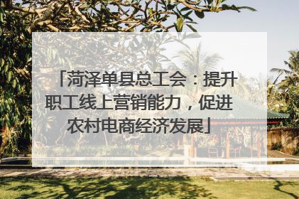 菏泽单县总工会：提升职工线上营销能力，促进农村电商经济发展