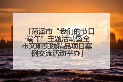 菏泽市“我们的节日·端午”主题活动暨全市文明实践精品项目案例交流活动举办