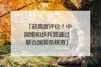 获高度评价！中国维和步兵营通过联合国装备核查
