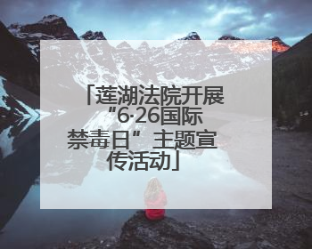 莲湖法院开展“6·26国际禁毒日”主题宣传活动