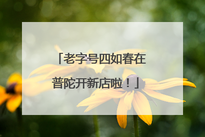 老字号四如春在普陀开新店啦！