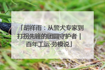 胡祥雨：从警犬专家到打拐先锋的团圆守护者｜百年工运·劳模说
