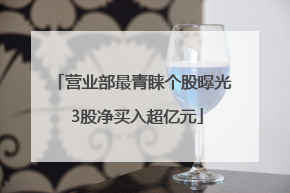 营业部最青睐个股曝光 3股净买入超亿元