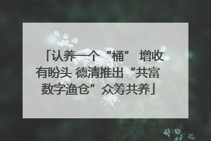 认养一个“桶” 增收有盼头 德清推出“共富数字渔仓”众筹共养