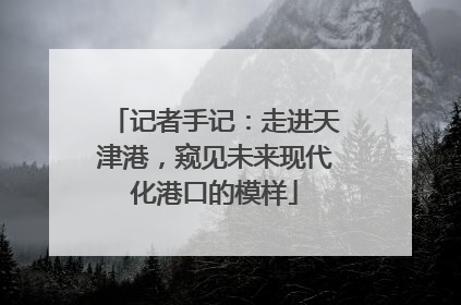 记者手记：走进天津港，窥见未来现代化港口的模样
