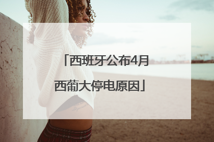 西班牙公布4月西葡大停电原因