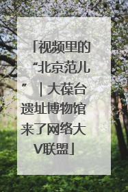 视频里的“北京范儿”｜大葆台遗址博物馆来了网络大V联盟