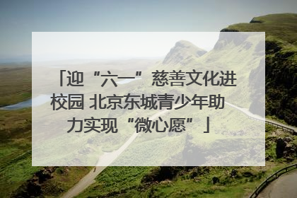 迎“六一”慈善文化进校园 北京东城青少年助力实现“微心愿”