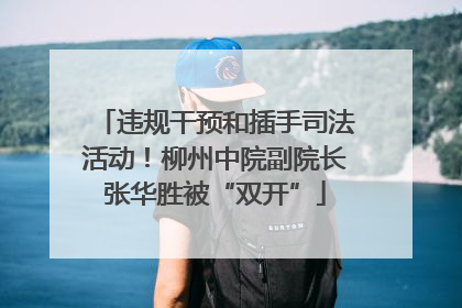 违规干预和插手司法活动！柳州中院副院长张华胜被“双开”
