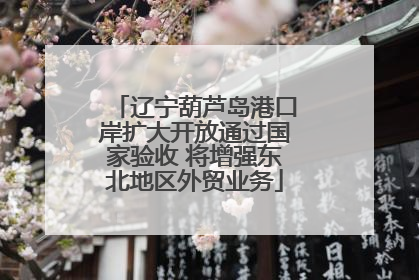 辽宁葫芦岛港口岸扩大开放通过国家验收 将增强东北地区外贸业务