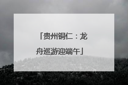 贵州铜仁：龙舟巡游迎端午