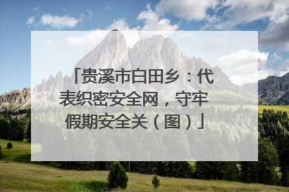 贵溪市白田乡：代表织密安全网，守牢假期安全关（图）