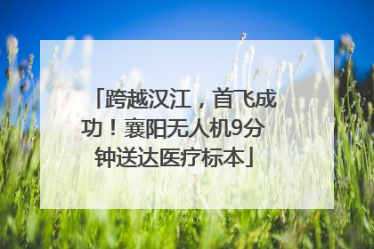 跨越汉江，首飞成功！襄阳无人机9分钟送达医疗标本
