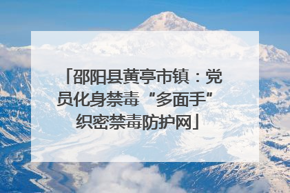 邵阳县黄亭市镇：党员化身禁毒“多面手” 织密禁毒防护网