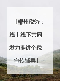 郴州税务：线上线下共同发力推进个税宣传辅导