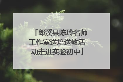 郎溪县陈玲名师工作室送培送教活动走进实验初中