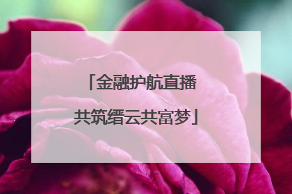 金融护航直播 共筑缙云共富梦