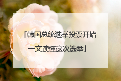 韩国总统选举投票开始 一文读懂这次选举