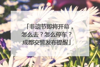 非遗节即将开幕，怎么去？怎么停车？成都交警发布提醒