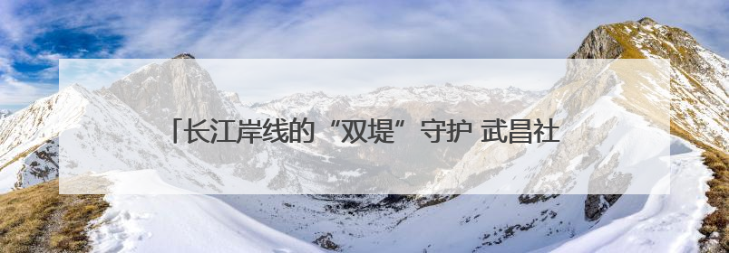 长江岸线的“双堤”守护 武昌社区防溺引入“1米高度”治理视角