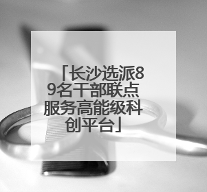 长沙选派89名干部联点服务高能级科创平台