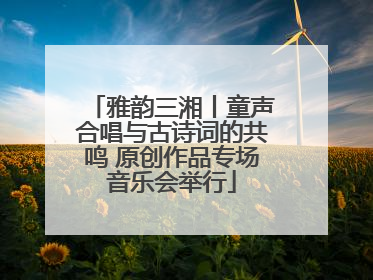 雅韵三湘丨童声合唱与古诗词的共鸣 原创作品专场音乐会举行