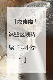 雨雨雨！这些区域持续“雨不停”