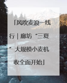 风吹麦浪一线行｜廊坊“三夏”大规模小麦机收全面开始