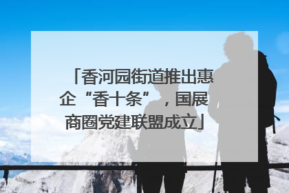 香河园街道推出惠企“香十条”，国展商圈党建联盟成立