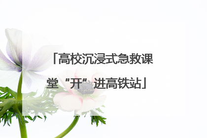 高校沉浸式急救课堂“开”进高铁站