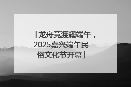 龙舟竞渡耀端午，2025嘉兴端午民俗文化节开幕
