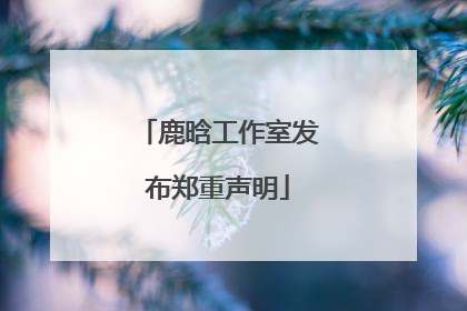 鹿晗工作室发布郑重声明