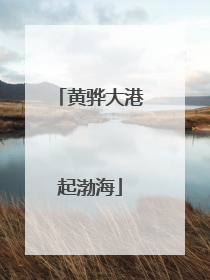 黄骅大港起渤海
