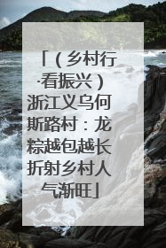 （乡村行·看振兴）浙江义乌何斯路村：龙粽越包越长折射乡村人气渐旺