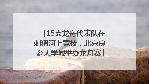 15支龙舟代表队在刺猬河上竞技，北京良乡大学城举办龙舟赛