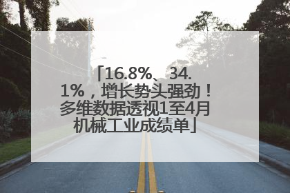 16.8%、34.1%，增长势头强劲！多维数据透视1至4月机械工业成绩单