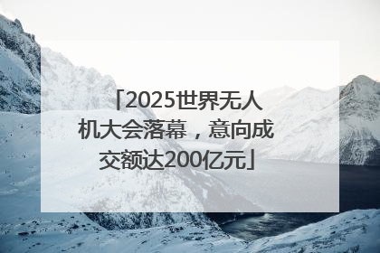 2025世界无人机大会落幕，意向成交额达200亿元