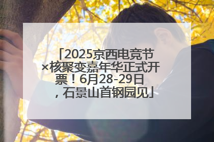 2025京西电竞节×核聚变嘉年华正式开票！6月28-29日，石景山首钢园见